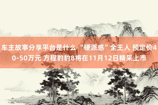 车主故事分享平台是什么 “硬派感”全王人 预定价40-50万元 方程豹豹8将在11月12日精采上市