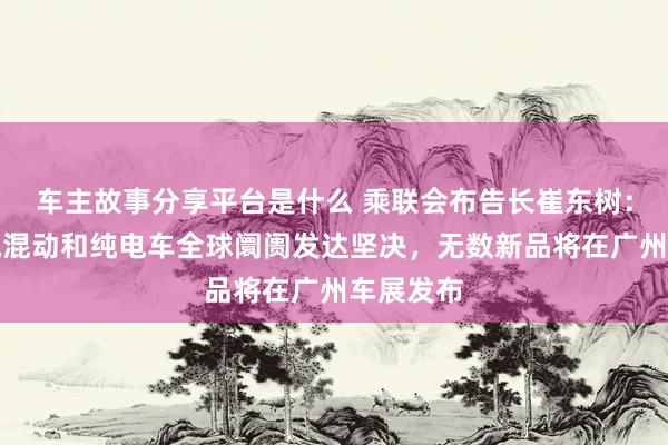 车主故事分享平台是什么 乘联会布告长崔东树：中国插电混动和纯电车全球阛阓发达坚决，无数新品将在广州车展发布