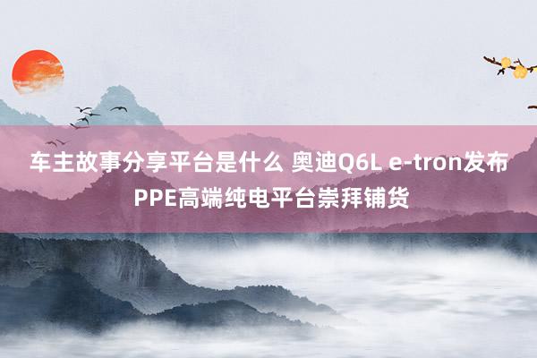 车主故事分享平台是什么 奥迪Q6L e-tron发布 PPE高端纯电平台崇拜铺货