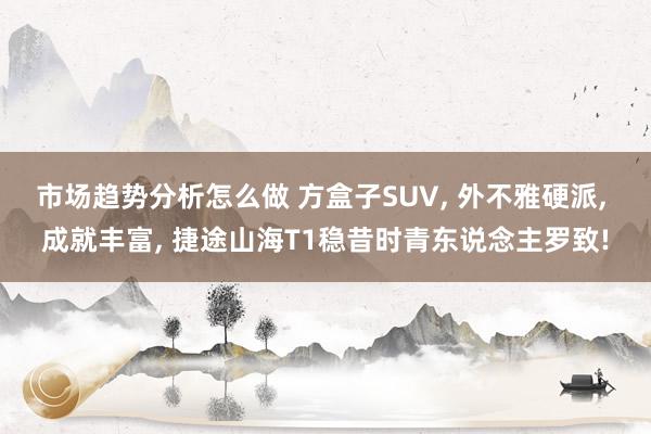 市场趋势分析怎么做 方盒子SUV, 外不雅硬派, 成就丰富, 捷途山海T1稳昔时青东说念主罗致!