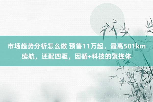 市场趋势分析怎么做 预售11万起，最高501km续航，还配四驱，因循+科技的聚拢体