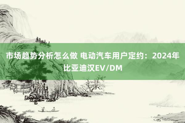 市场趋势分析怎么做 电动汽车用户定约：2024年比亚迪汉EV/DM