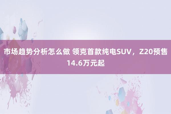 市场趋势分析怎么做 领克首款纯电SUV，Z20预售14.6万元起