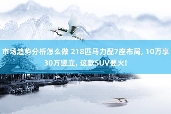 市场趋势分析怎么做 218匹马力配7座布局, 10万享30万竖立, 这款SUV要火!