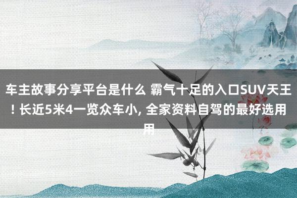 车主故事分享平台是什么 霸气十足的入口SUV天王! 长近5米4一览众车小, 全家资料自驾的最好选用