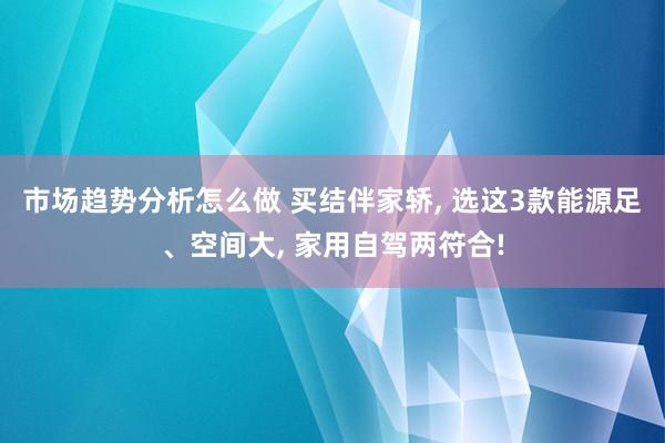 市场趋势分析怎么做 买结伴家轿, 选这3款能源足、空间大, 家用自驾两符合!