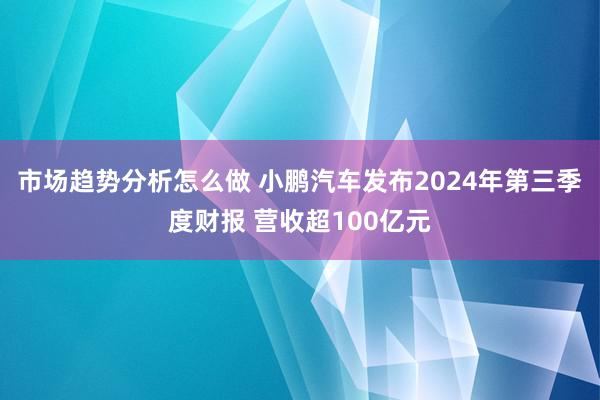 市场趋势分析怎么做 小鹏汽车发布2024年第三季度财报 营收超100亿元