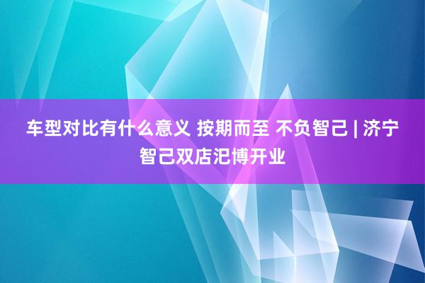 车型对比有什么意义 按期而至 不负智己 | 济宁智己双店汜博开业